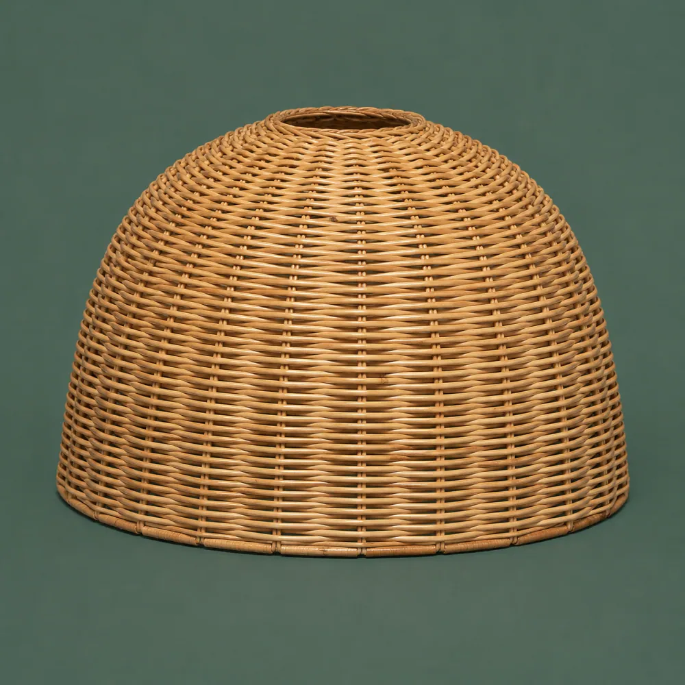 Dome Shade 400, piece ON-C-01, woven in Rattan, photographed as it is.