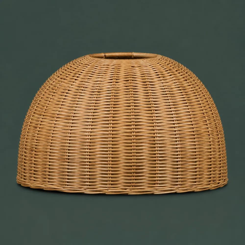 Dome Shade 400, piece ON-C-02, woven in Rattan, photographed as it is.