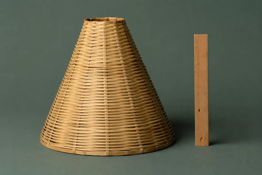ON-C-03 photographed beside a ruler so you can judge its size against the published 327 mm.